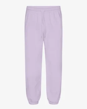 Pantalon de survêtement ample en coton bio - Lavande pâle