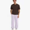 Pantalon de survêtement ample en coton bio - Lavande pâle