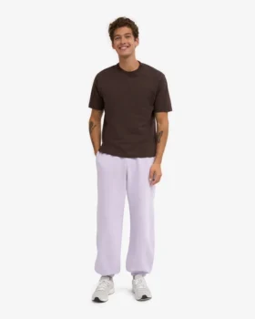 Pantalon de survêtement ample en coton bio – Lavande pâle