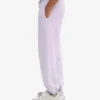 Pantalon de survêtement ample en coton bio - Lavande pâle