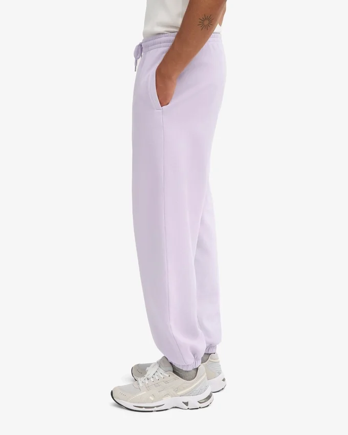 Pantalon de survêtement ample en coton bio - Lavande pâle
