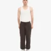 Pantalon de survêtement ample en coton bio - Marron café