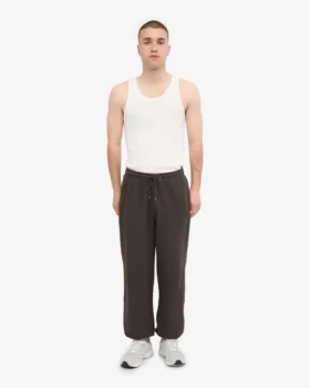 Pantalon de survêtement ample en coton bio – Marron café