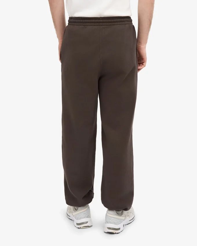 Pantalon de survêtement ample en coton bio - Marron café