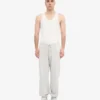 Pantalon de survêtement ample en coton bio - Mélange neige