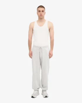 Pantalon de survêtement ample en coton bio – Mélange neige