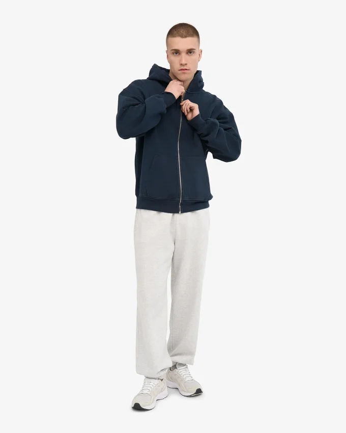 Pantalon de survêtement ample en coton bio - Mélange neige
