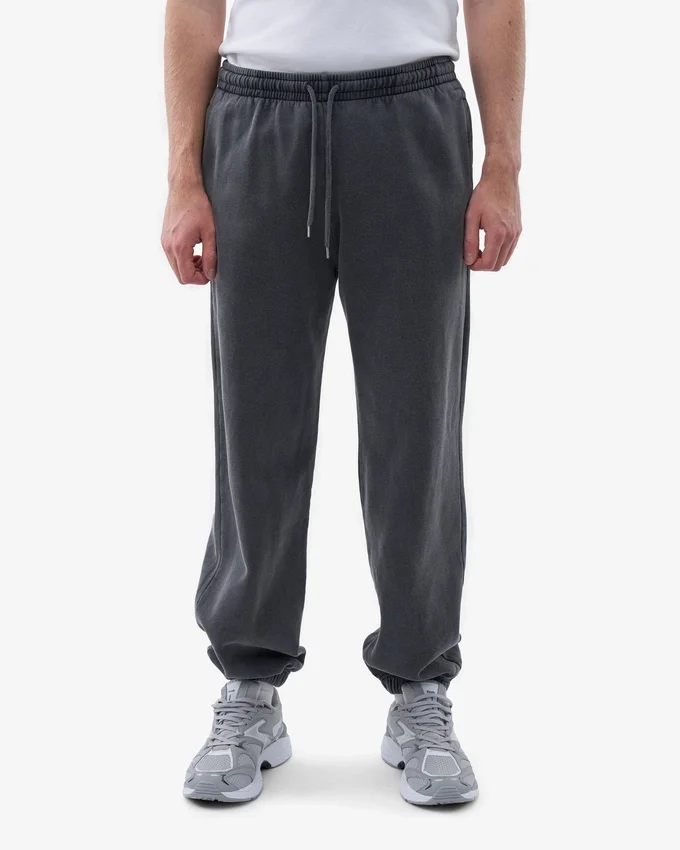 Pantalon de survêtement ample en coton bio - Noir délavé