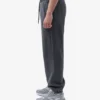 Pantalon de survêtement ample en coton bio - Noir délavé