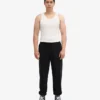 Pantalon de survêtement ample en coton bio - Noir intense