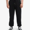 Pantalon de survêtement ample en coton bio - Noir intense