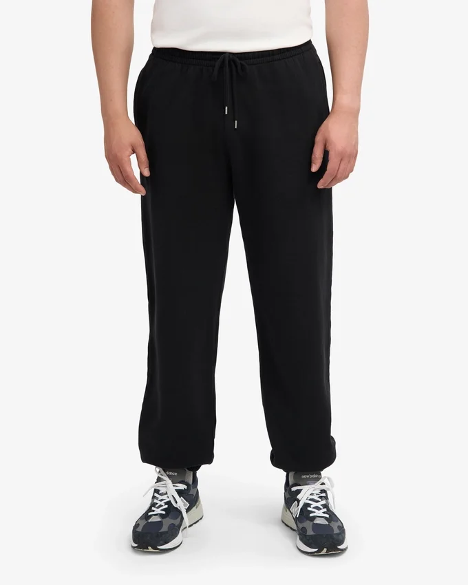 Pantalon de survêtement ample en coton bio - Noir intense