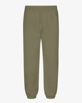 Pantalon de survêtement ample en coton bio – Olive poussiéreuse