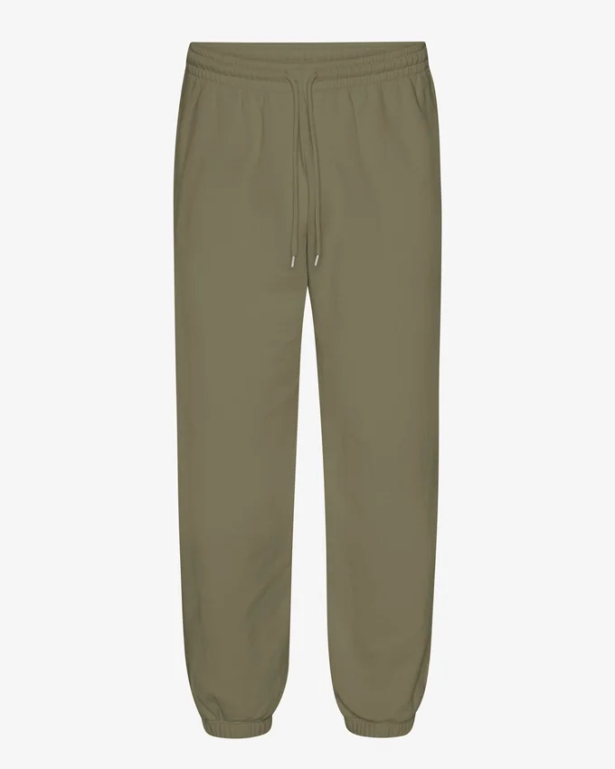 Pantalon de survêtement ample en coton bio – Olive poussiéreuse