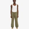 Pantalon de survêtement ample en coton bio – Olive poussiéreuse