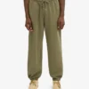 Pantalon de survêtement ample en coton bio – Olive poussiéreuse