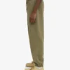 Pantalon de survêtement ample en coton bio – Olive poussiéreuse