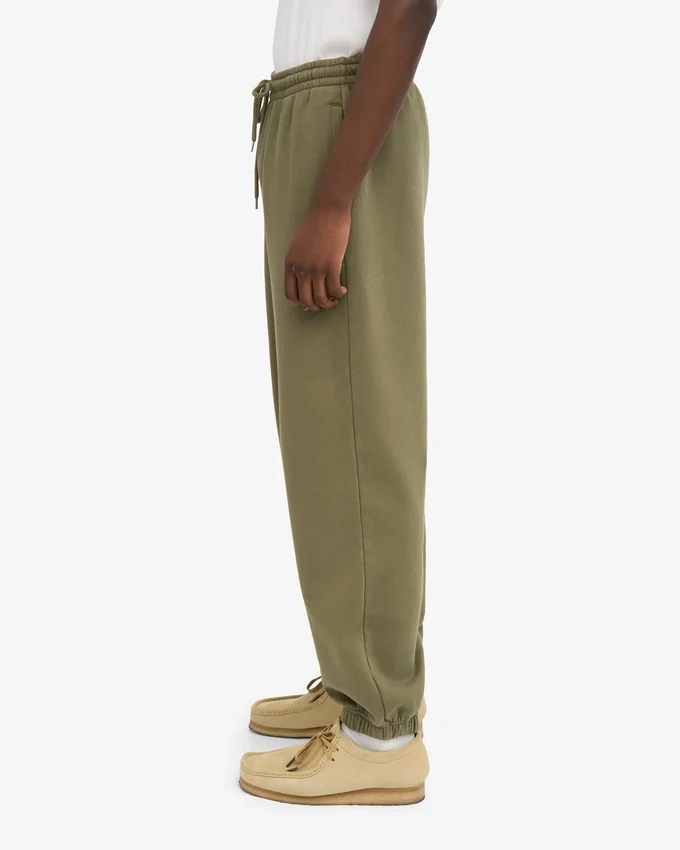 Pantalon de survêtement ample en coton bio – Olive poussiéreuse