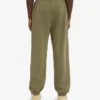 Pantalon de survêtement ample en coton bio – Olive poussiéreuse