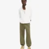 Pantalon de survêtement ample en coton bio – Olive poussiéreuse