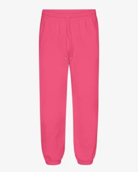 Pantalon de survêtement ample en coton bio - Rose bubble-gum