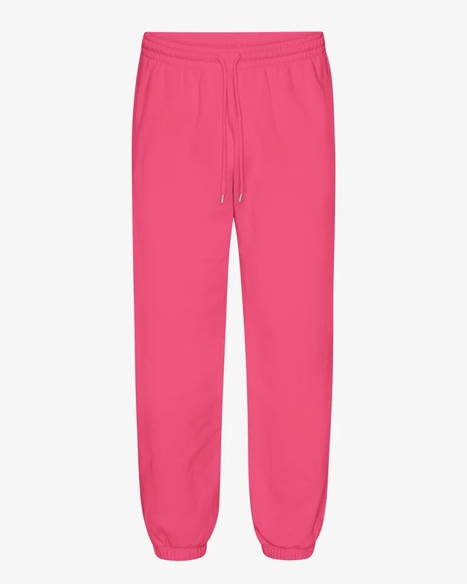 Pantalon de survêtement ample en coton bio - Rose bubble-gum