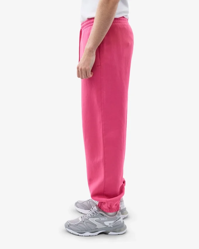 Pantalon de survêtement ample en coton bio - Rose bubble-gum