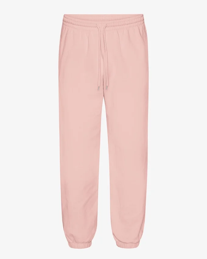 Pantalon de survêtement ample en coton bio - Rose délavé