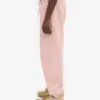 Pantalon de survêtement ample en coton bio - Rose délavé