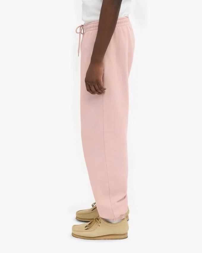 Pantalon de survêtement ample en coton bio - Rose délavé