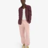 Pantalon de survêtement ample en coton bio - Rose délavé