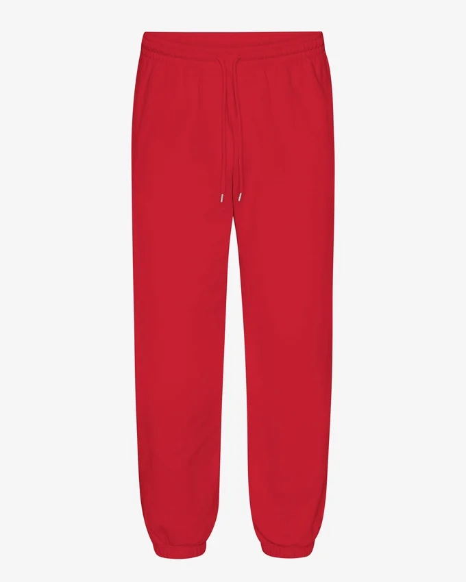 Pantalon de survêtement ample en coton bio - Rouge écarlate
