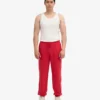 Pantalon de survêtement ample en coton bio - Rouge écarlate
