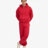 Pantalon de survêtement ample en coton bio - Rouge écarlate