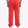 Pantalon de survêtement ample en coton bio - Rouge mandarine