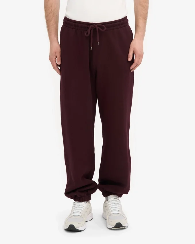 Pantalon de survêtement ample en coton bio - Rouge sang de bœuf
