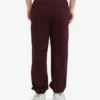 Pantalon de survêtement ample en coton bio - Rouge sang de bœuf