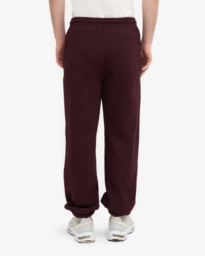Pantalon de survêtement ample en coton bio - Rouge sang de bœuf