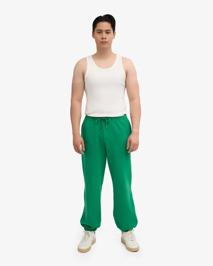 Pantalon de survêtement ample en coton bio - Vert Kelly