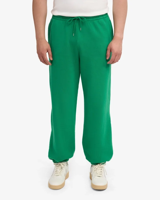 Pantalon de survêtement ample en coton bio - Vert Kelly