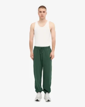 Pantalon de survêtement ample en coton bio – Vert émeraude