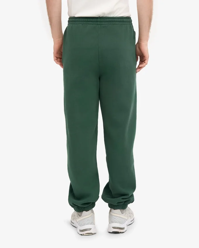 Pantalon de survêtement ample en coton bio - Vert émeraude