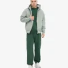 Pantalon de survêtement ample en coton bio - Vert émeraude