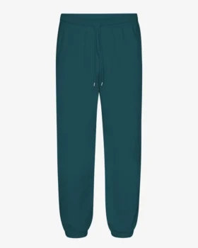 Pantalon de survêtement ample en coton bio - Vert océan
