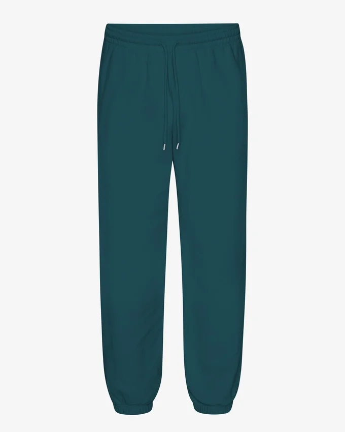 Pantalon de survêtement ample en coton bio - Vert océan