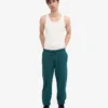 Pantalon de survêtement ample en coton bio - Vert océan