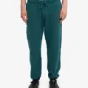 Pantalon de survêtement ample en coton bio - Vert océan