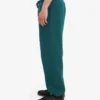 Pantalon de survêtement ample en coton bio - Vert océan