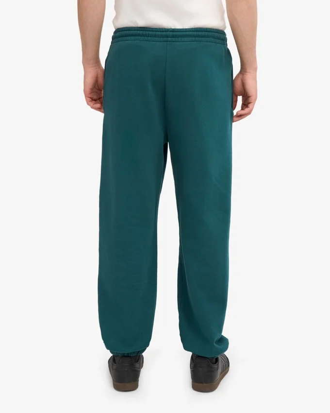 Pantalon de survêtement ample en coton bio - Vert océan