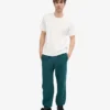 Pantalon de survêtement ample en coton bio - Vert océan
